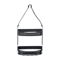 UJEAVETTE Hanging Shower Basket Holder for Large and Small Bottles Home Bathroom Black