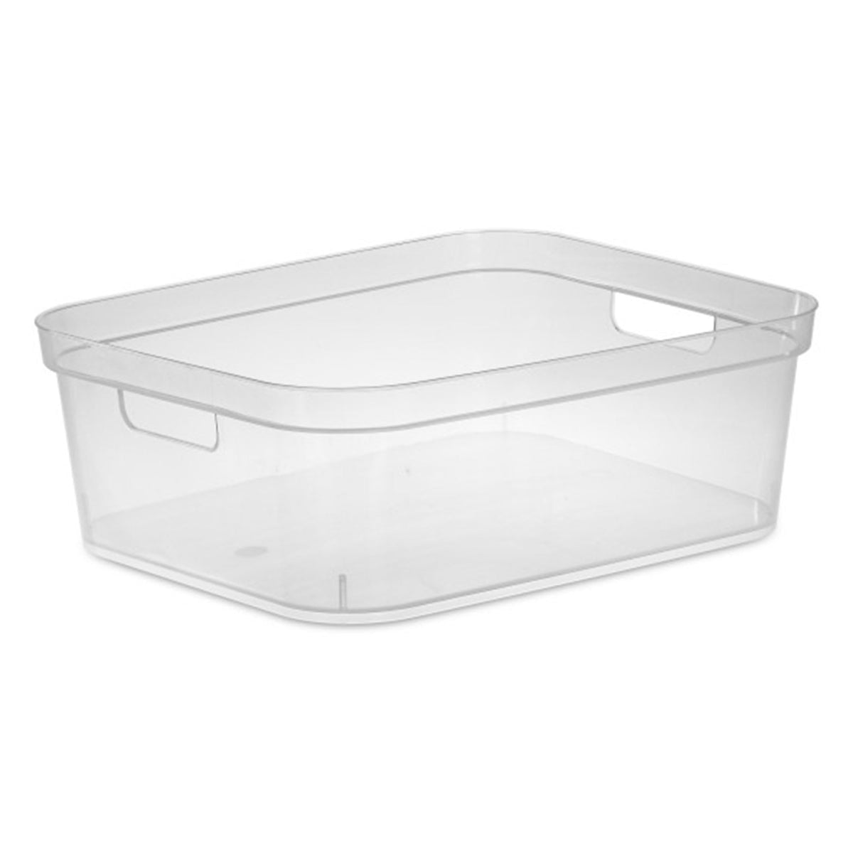 Sterilite Medium Modern Storage Bin, Clear Plastic Open Top Tote, 24Pack