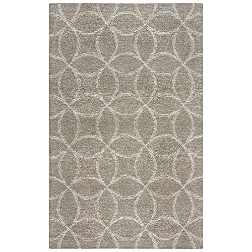 Peace 7'9&quot; X 9'9&quot; Geometric Brown/Brown Hand-Tufted Area Rug