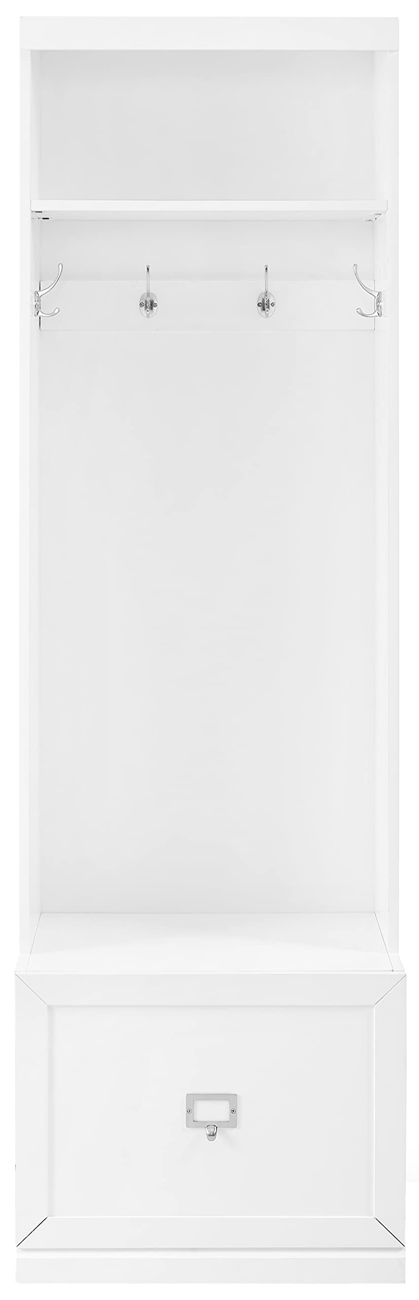 Crosley Furniture Harper Hall Tree With Storage Bench And Coat Rack Hooks For Hanging, White