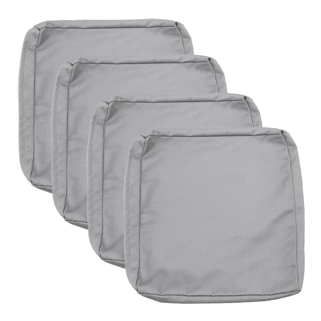 Sqodok Patio Cushion Covers 22X20 Inch, Waterproof 4Pack Outdoor Cushion Covers Replacement Patio Cushion Seat Slipcovers For Pa