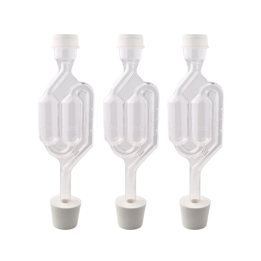 Fastrack Airlocks For Fermenting | Bubble Airlock For Wine Making And Beer Making | Bpa-Free S-Shaped Airlock Used For Brewing W