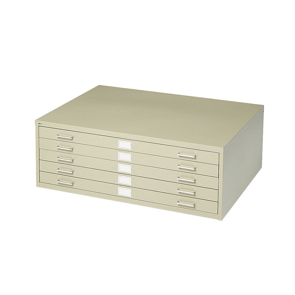 Safco Five-Drawer Steel Flat File File,Flat,Metl,5Dwr,Tsd (Pack Of2)