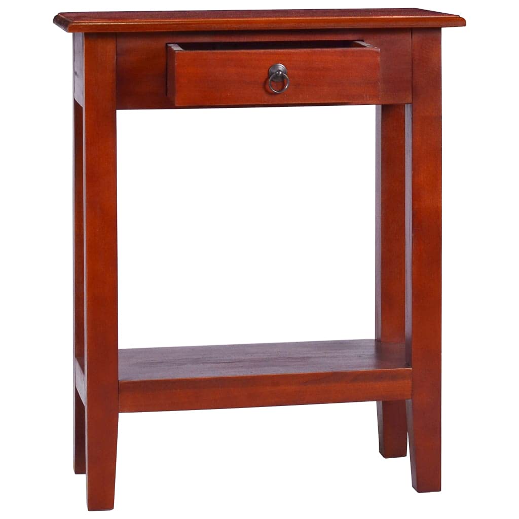 Console Table Classical Brown 23.6&quot;x11.8&quot;x29.5&quot; Solid Mahogany Wood