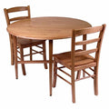 Ergode Wood Obsidian 3-Piece Dining Set | Sleek & Modern Design | Compact & Versatile | Adjustable Swivel Stools (34342-VV)
