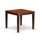 East West Furniture Oxford 5 Piece Dining Set Includes a Square Solid Wood Table and 4 Linen Fabric Kitchen Room Chairs, 36x36 Inch, Mahogany