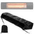 Wall-Mounted Patio Heater Cover - Black 36.5'L *9.5'H *6.5 ' W Electric Heater Cover,420D Oxford Waterproof Dustproof Infrare
