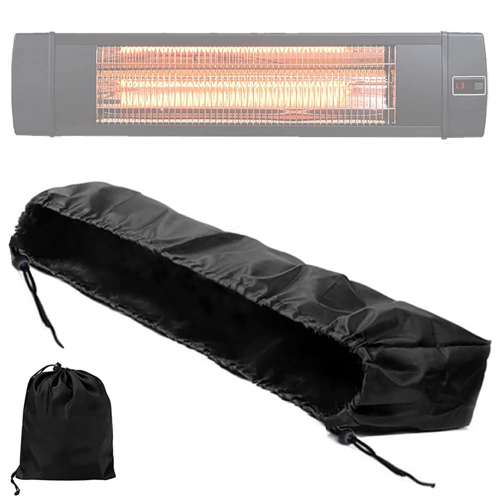 Wall-Mounted Patio Heater Cover - Black 36.5'L *9.5'H *6.5 ' W Electric Heater Cover,420D Oxford Waterproof Dustproof Infrare