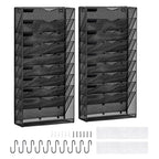 Vevor File Wall Rack, Two-Piece 10 Pockets Mesh Wall File Holder, Wall Mounted Magazine Mail Paper & Document Storage Folder, Me