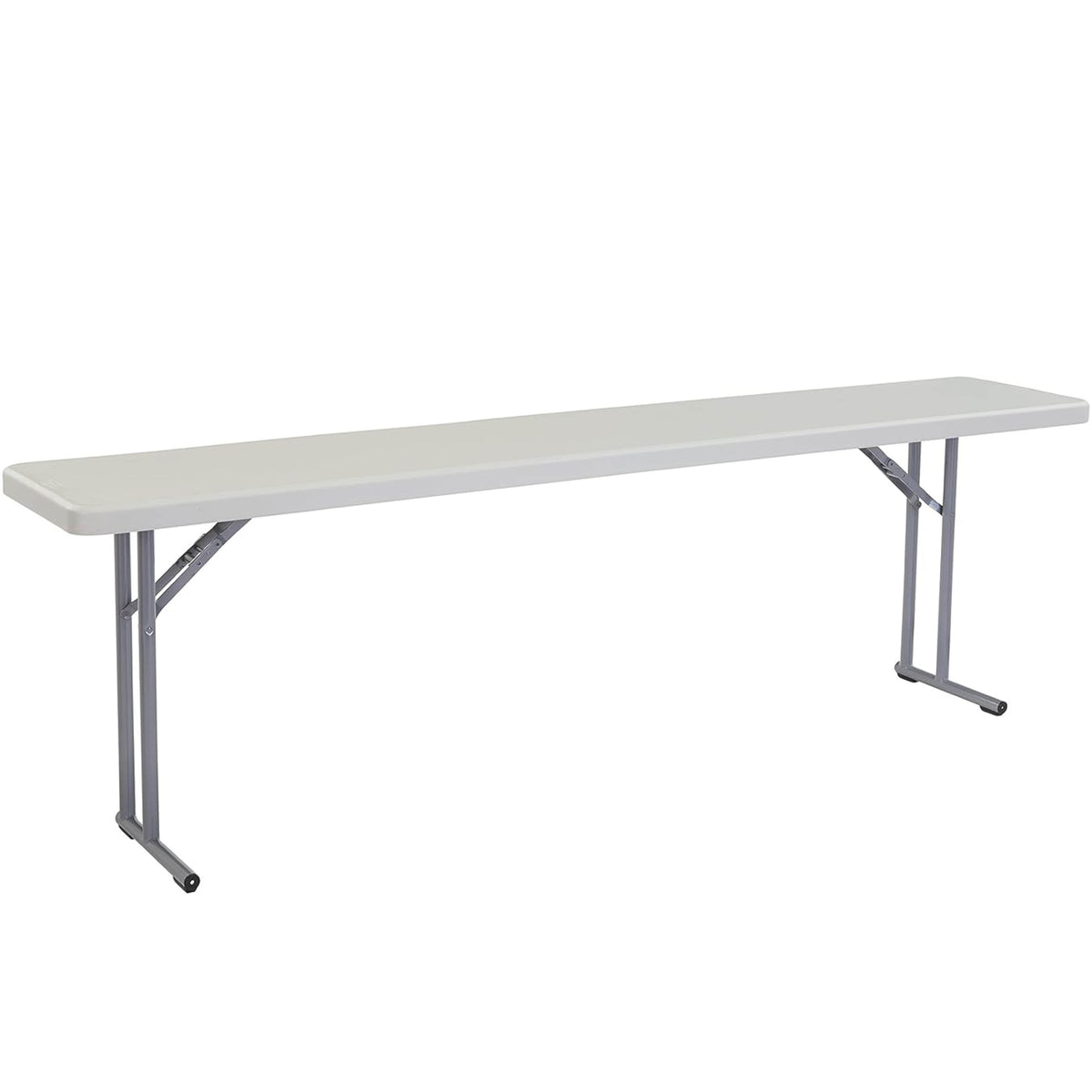 Seminar Folding Table by National Public Seating – 18x96 Portable, Heavy-Duty Foldable Table Indoor/Outdoor Table for Office, Conferences & Training Rooms – Lightweight & Durable, Speckled Gray