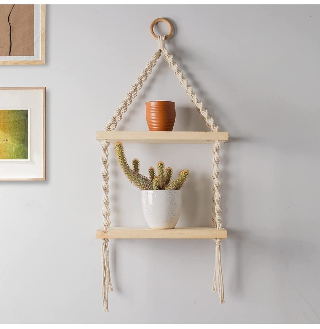Macrame Wall Hanging Shelf For Home Decor Pack Of 1Woven Art For Home Decoration,Apartment, Dorm, Bed/Living Room, Nursery, Par