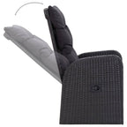 vidaXL Patio Dining Set 9 Pieces Garden Outdoor Balcony Backyard Terrace Dinner Dinette Table Chairs Home Furniture Lounge Seating Black