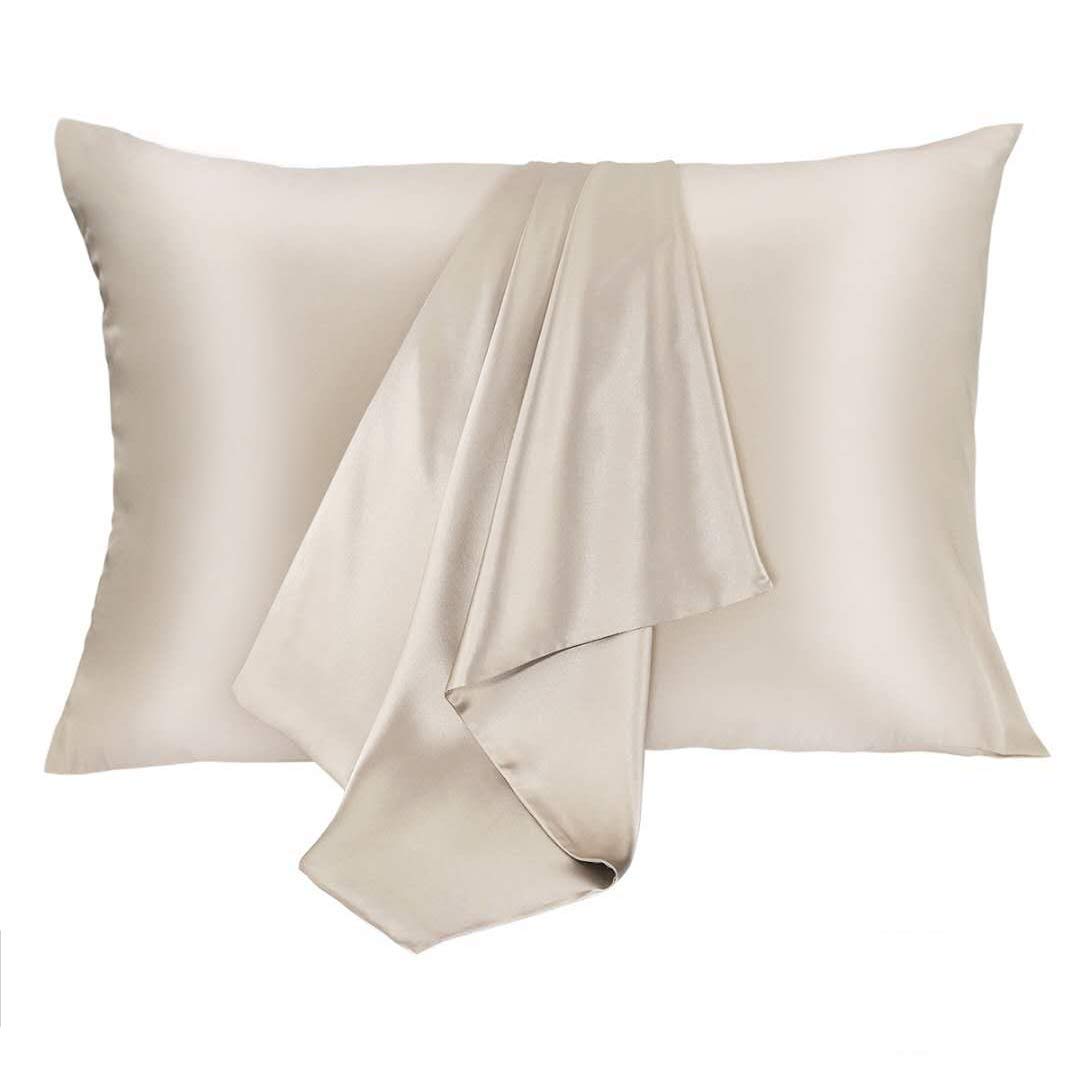 Jogjue 2 Pack 100% Mulberry Silk Pillowcases, Standard Size With Hidden Zipper - Hypoallergenic And Breathable