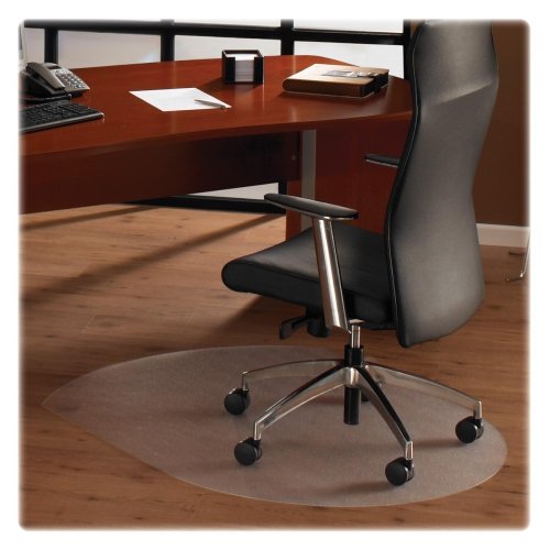 Wholesale CASE of 5 - Floortex Hardwood Contoured Charimat-Hard Floor Chairmat,Smooth Back,Contour,39&quot;x49&quot;,Clear