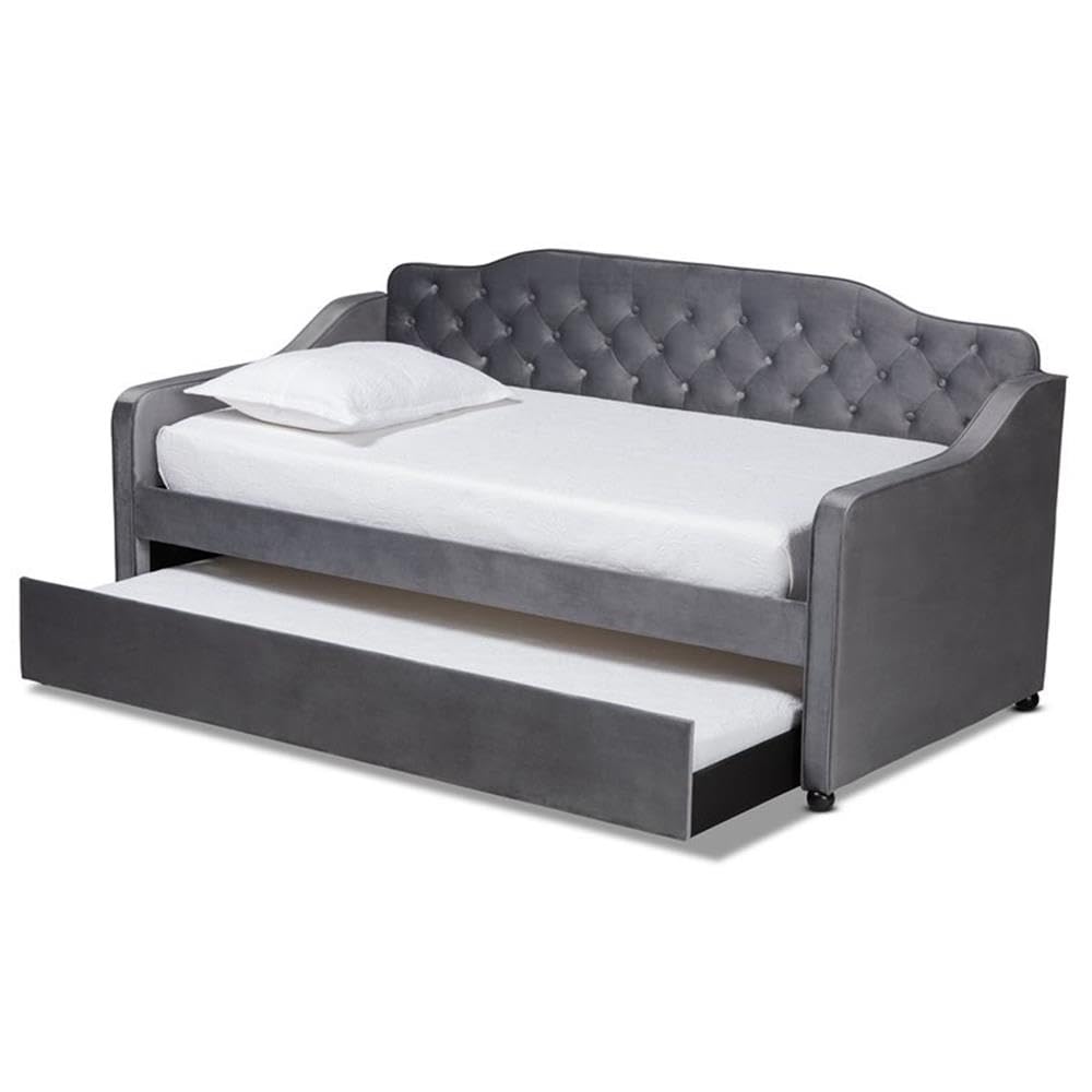 Baxton Studio Freda Daybed with Trundle - Thumbnail 2