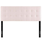 Modway Lily Queen Biscuit Tufted Performance Velvet Headboard, Pink