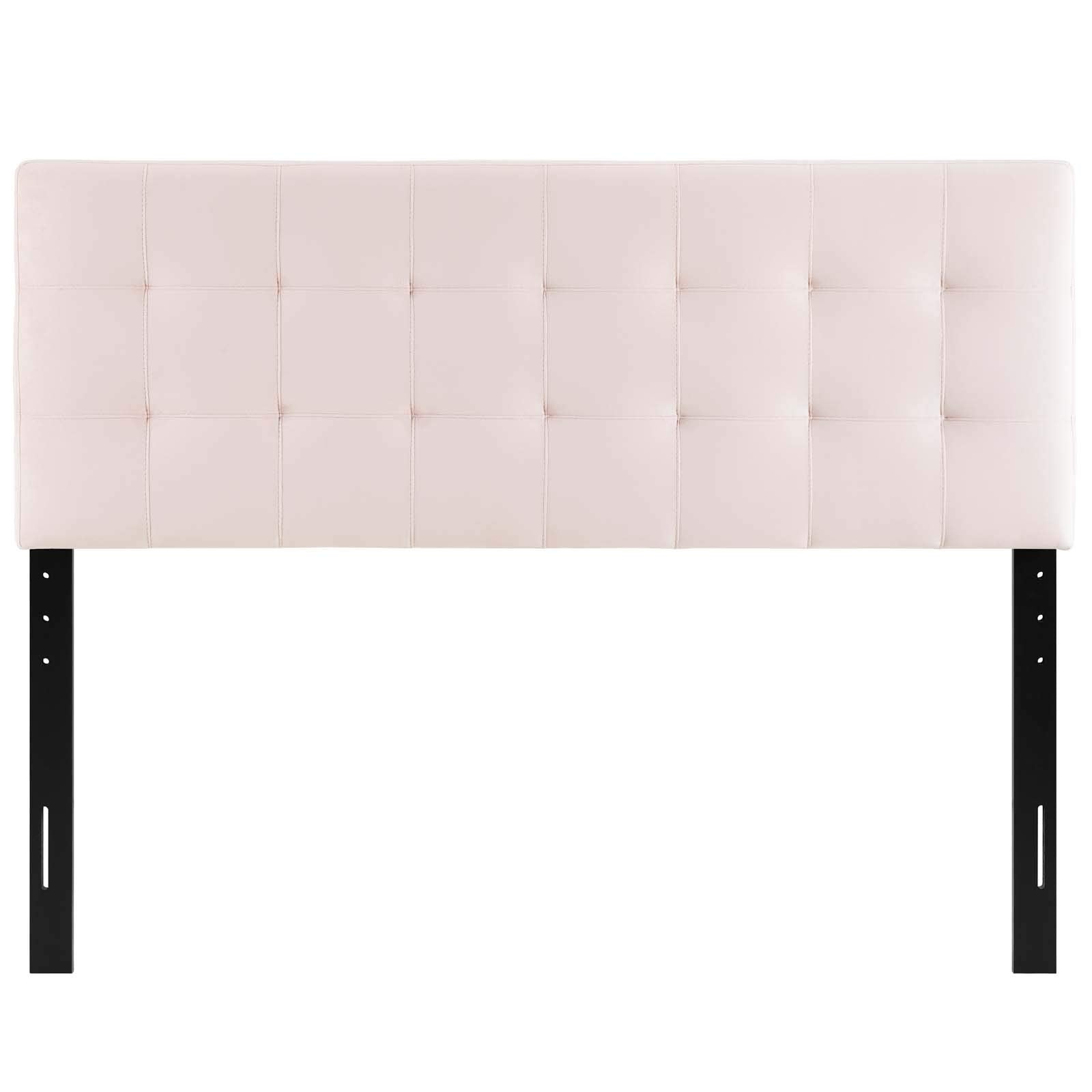 Modway Lily Queen Biscuit Tufted Performance Velvet Headboard, Pink