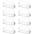 Dmfly 8 Pack Acrylic Business Card Holder For Desk Plastic Business Card Display Clear Business Card Stand Desktop Business Card