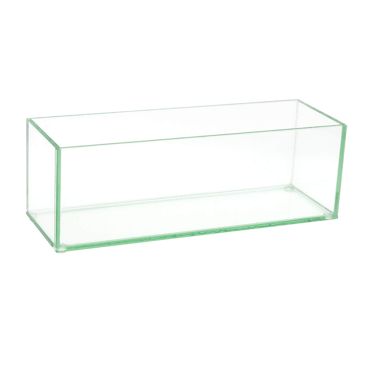 Royal Imports Flower Glass Vase Decorative Centerpiece for Home or Wedding - Oblong Rectangle Shape, 12 Long, 4 Hx4 W Opening, C