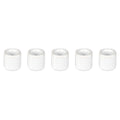 Mega Candles 5 pcs White 1/2 Inch Diameter Ceramic Chime Ritual Spell Candle Holders, Great for Casting Chimes, Meditation, Ritu