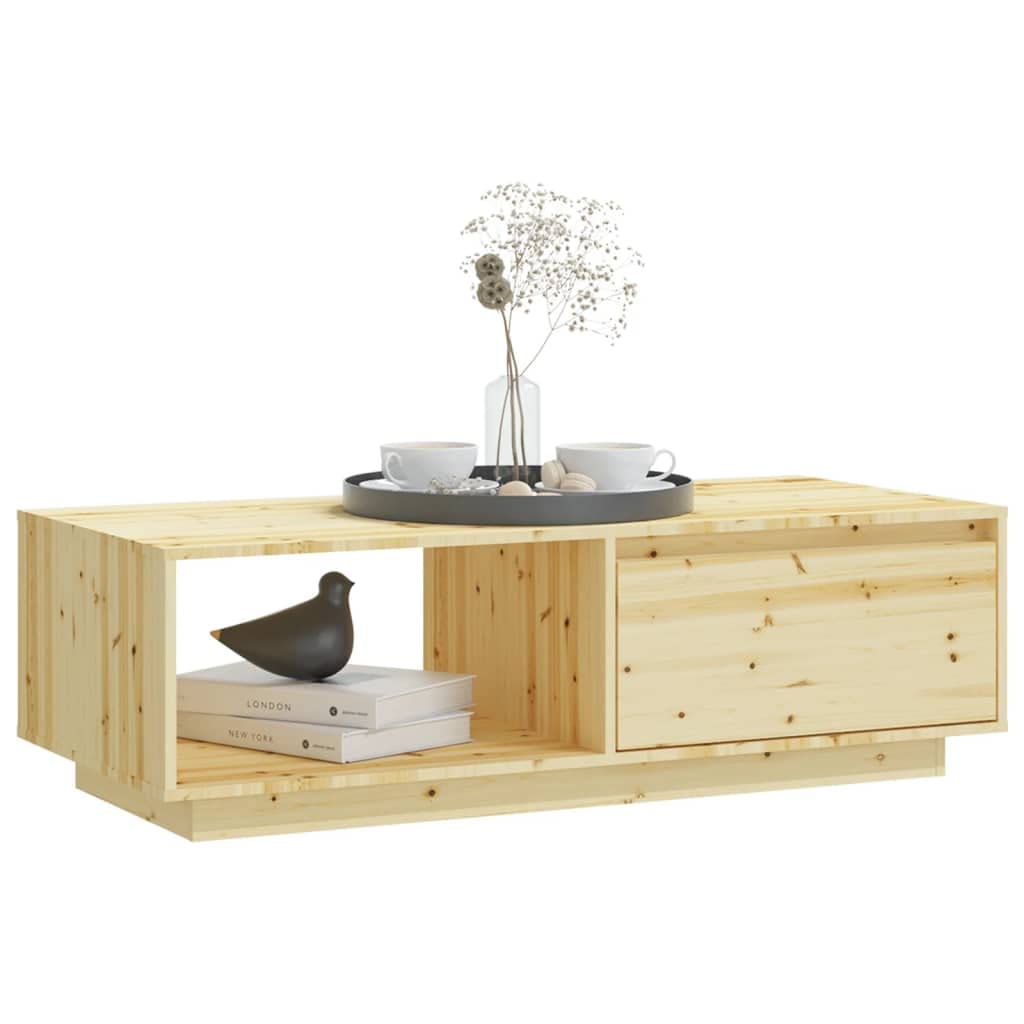 vidaXL Coffee Table 43.3"x19.7"x13.2" Solid Firwood