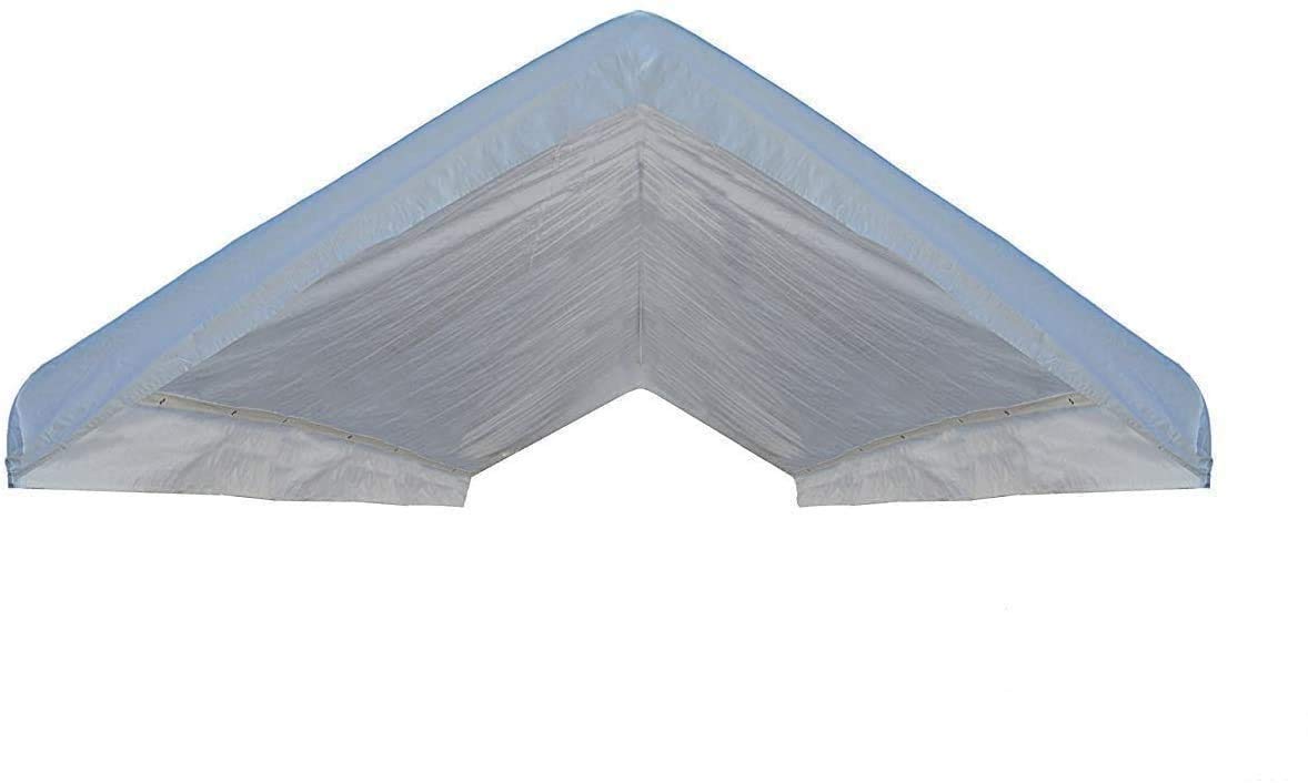Heavy Duty Waterproof Valance Canopy Cover, White, 10 X 20