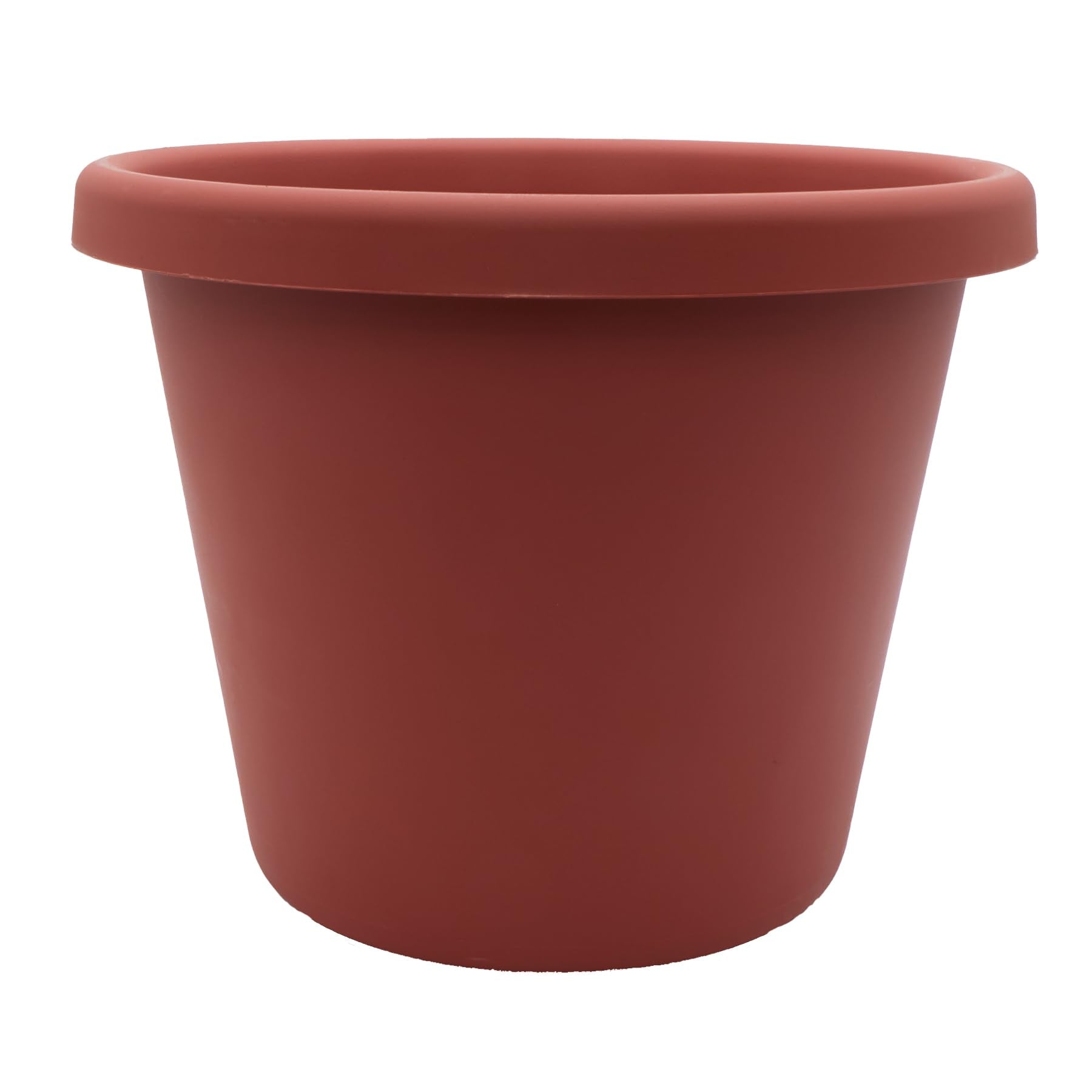 The Hc Companies 17 Inch Round Classic Planter - Plastic Plant Pot For Indoor Outdoor Plants Flowers Herbs, Clay Color