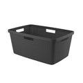 CURVER Basket, Gray, 16.3 gal (46 L), Jute Storage Basket, Laundry Basket, Stylish, Durable, Scandinavian Linenlike Texture, Li