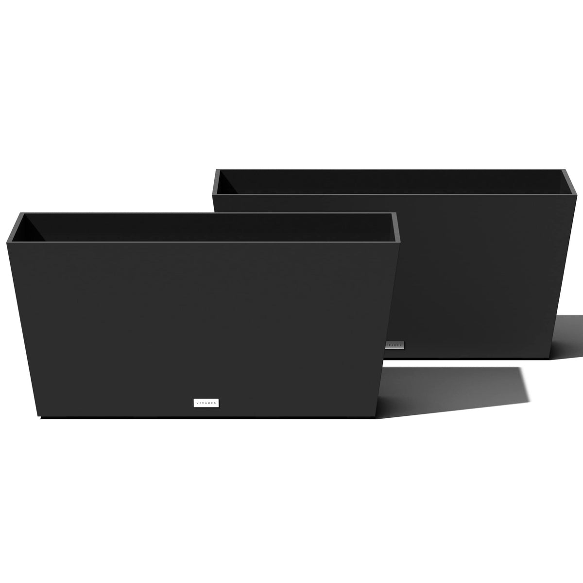 Veradek Pure Series Midori Trough Planter - Large Rectangular Planter For Outdoor Deck/Porch  Durable All-Weather Use With Drain