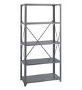Commercial Steel Shelving Unit, 5 Shelves, 36w x 18d x 75h, Dark Gray