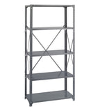 Commercial Steel Shelving Unit, 5 Shelves, 36w x 18d x 75h, Dark Gray