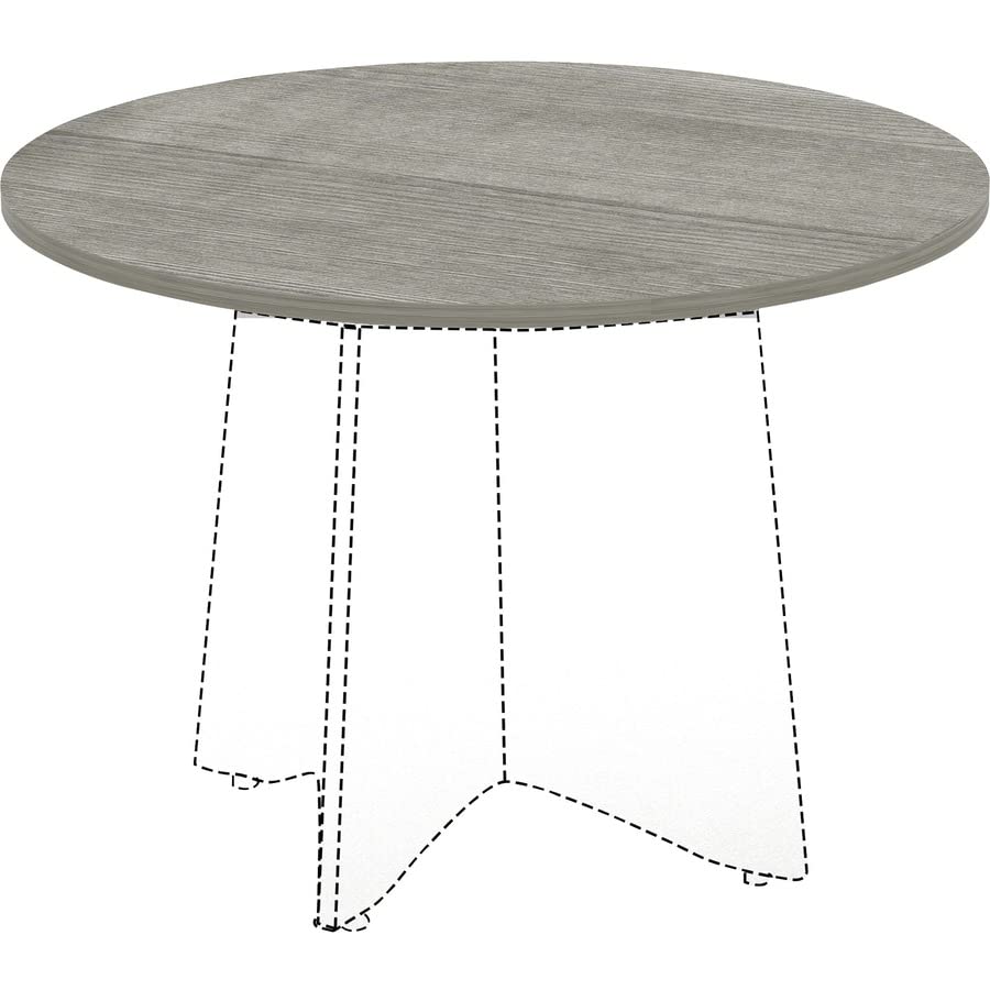 Lorell Weathered Charcoal Round Conference Table