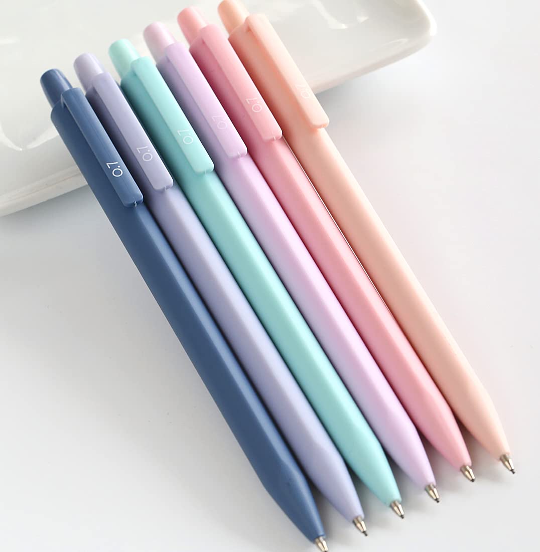 Ganssia Solid Colors Mechanical Pencils 0.7Mm Triangle Shape Automatic Pencil For Writing Office School Supplies Gift Pack Of 6