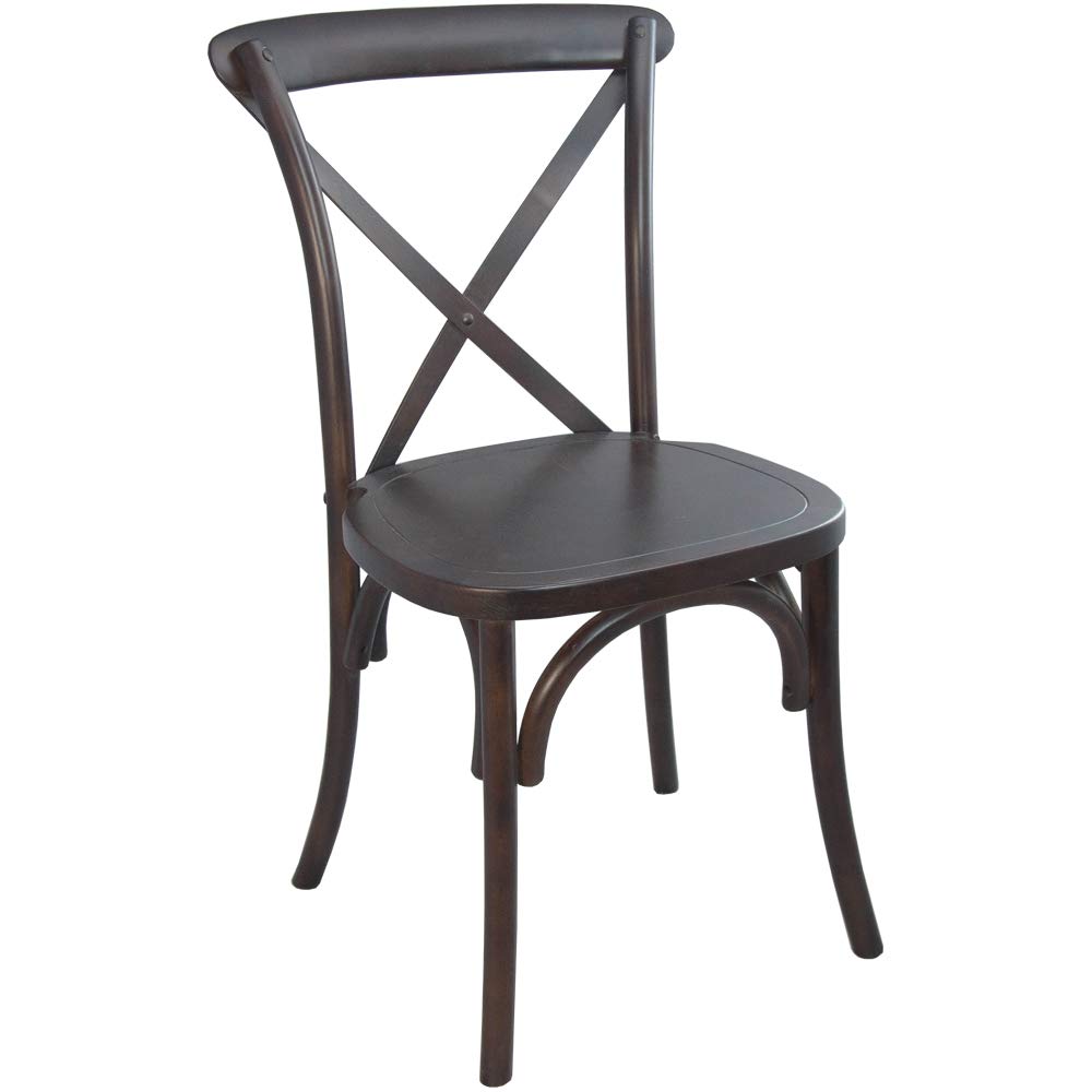 Flash Furniture Advantage Walnut X-Back Chair