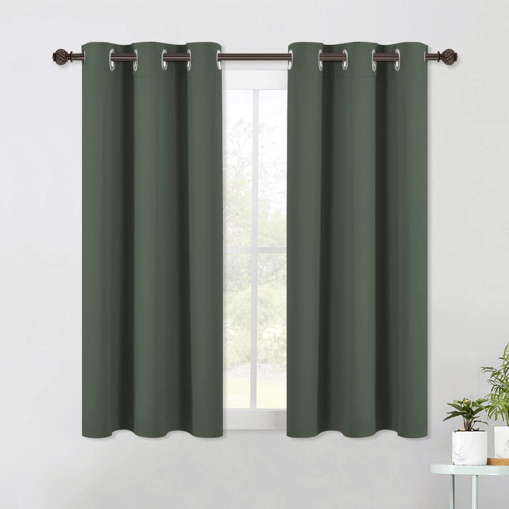 Nicetown Shack Blackout Curtains 54 Inches Long, Thermal Insulated And Privacy Room Darkening Drape Panels For Boy'S Guest Room