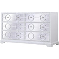 Elegant Decor Modern 6 Drawer 60" Dresser in Hand Painted White