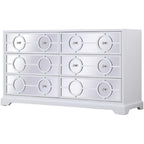 Elegant Decor Modern 6 Drawer 60" Dresser in Hand Painted White