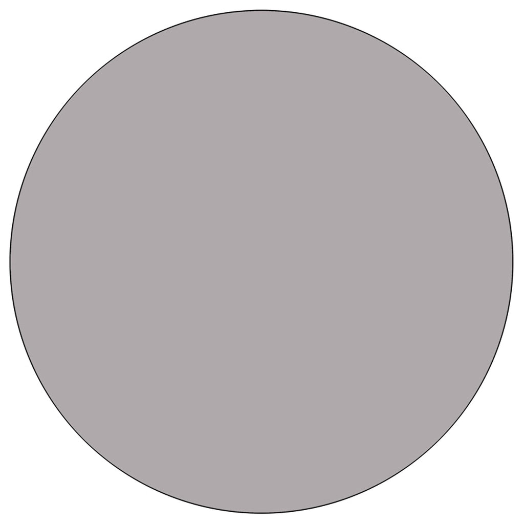 Flash Furniture Wren 42'' Round Grey Thermal Laminate Activity Table - Height Adjustable Short Legs