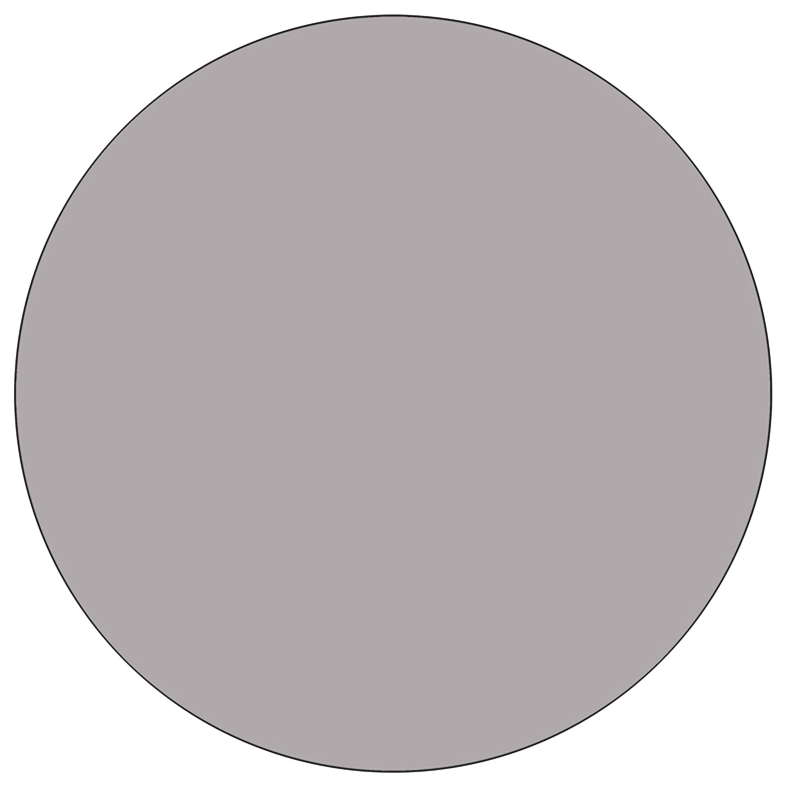 Flash Furniture Wren 42'' Round Grey Thermal Laminate Activity Table - Height Adjustable Short Legs