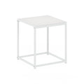 Furinno Camnus Modern Living End Table, Solid White/White