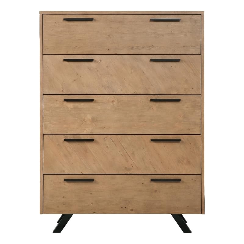 Coaster Home Furnishings Taylor 5-Drawer Rectangular Chest Light Honey Brown