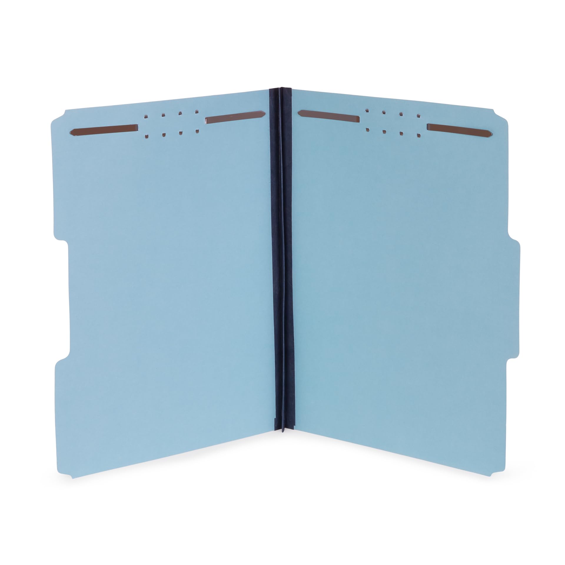 Blue Summit Pressboard File Folders, 1 Inch Expansion Pressboard Folders Letter Size, Light Blue - 25 Pack