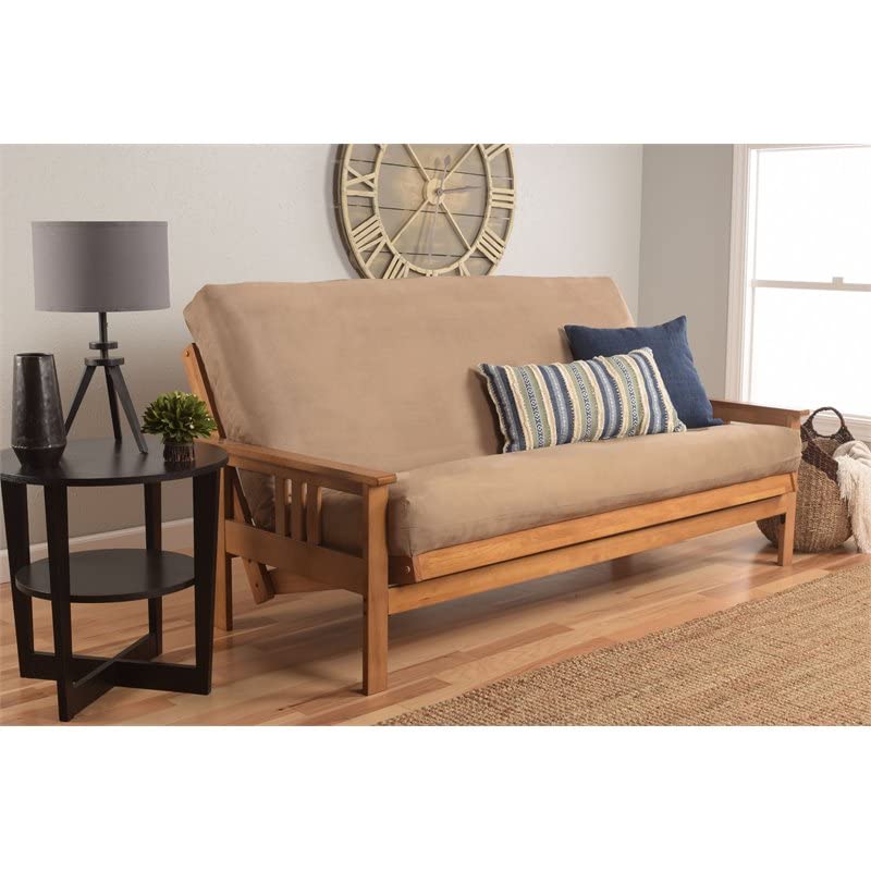 Kodiak Furniture Monterey Butternut Sofa with Suede Peat Tan Mattress