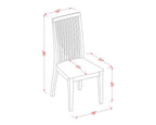 East West Furniture WEIP5-BMK-W 5 Piece Dining Set Includes a Rectangle Dining Table with Butterfly Leaf and 4 Kitchen Chairs, 42x60 Inch, Buttermilk & Cherry
