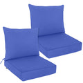 Eagle Peak Outdoor Deep Seat Patio Seat Cushion Set, 25 X 25 X 5 Inch, 2-Piece Back Chair Cushion, Set Of 2, Ocean Blue