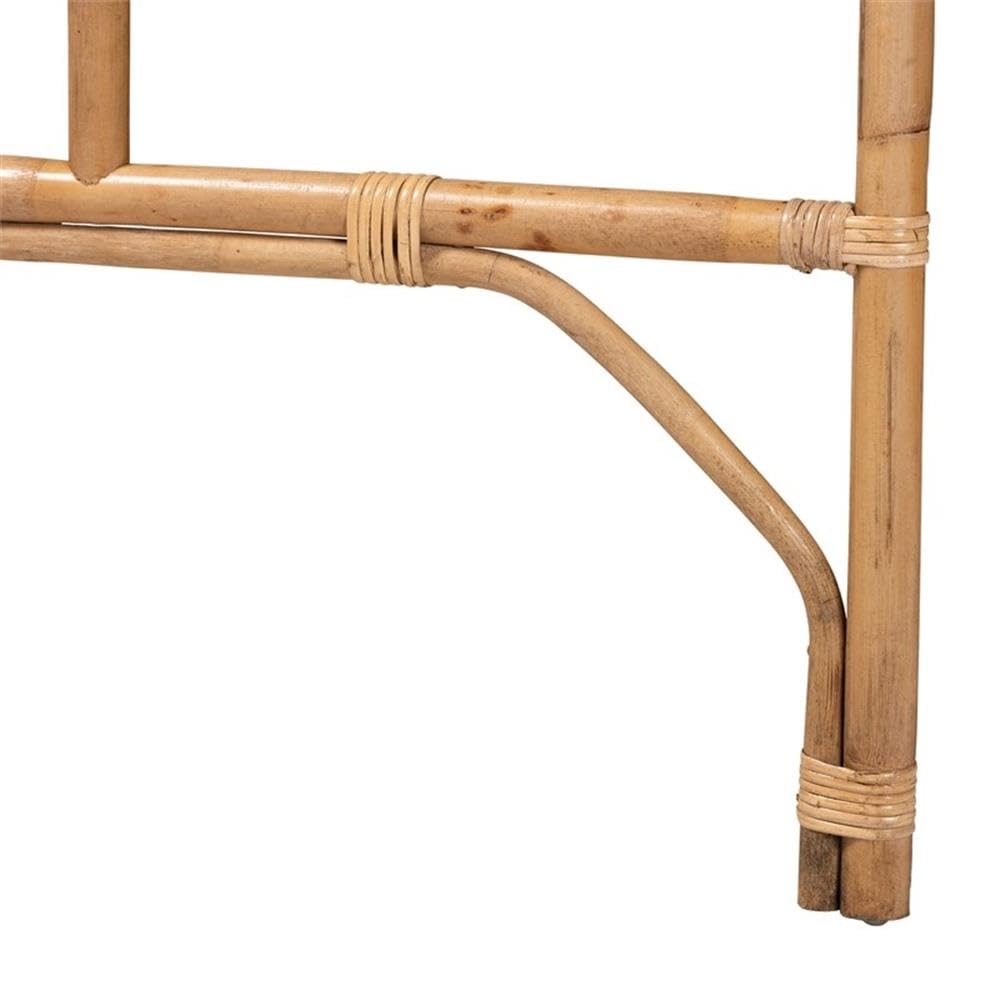 Baxton Studio Perenna Modern Bohemian Natural Rattan King Size Standalone Headboard