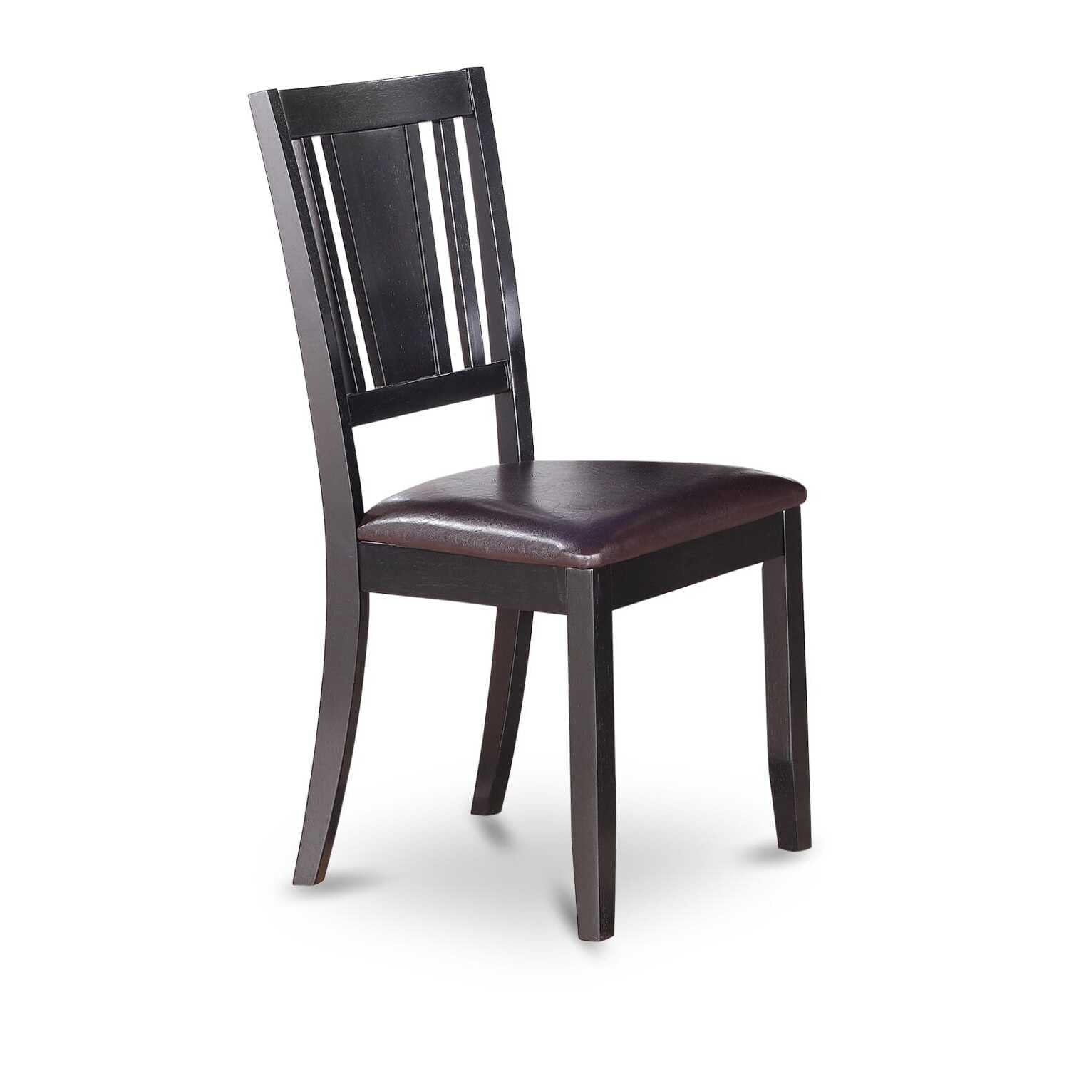 East West Furniture Amdu3-Bch-Lc 3 Piece Dinette Set For Small Spaces Contains A Round Kitchen Table With Pedestal And 2 Faux Leather Dining Room Chairs, 36X36 Inch, Black & Cherry