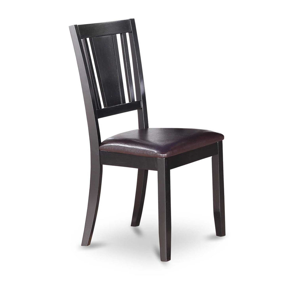 East West Furniture Dule7-Blk-Lc 7 Pc Kitchenroom Set-Dining Table And 6 Kitchen Chairs