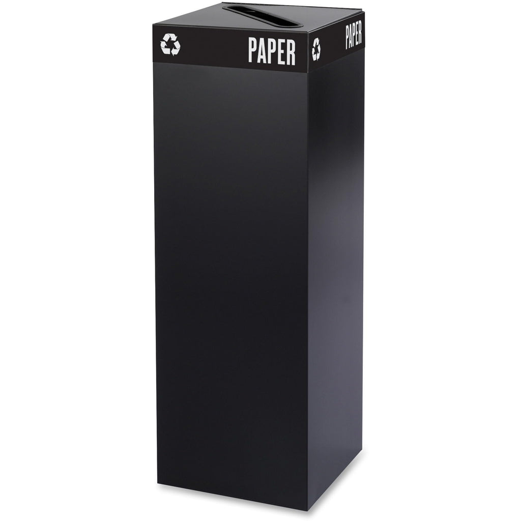 Safco Products 2984BL Public Square Recycling Receptacle Base, 42-Gallon (Top sold separately), Black