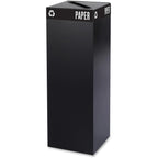 Safco Products 2984BL Public Square Recycling Receptacle Base, 42-Gallon (Top sold separately), Black